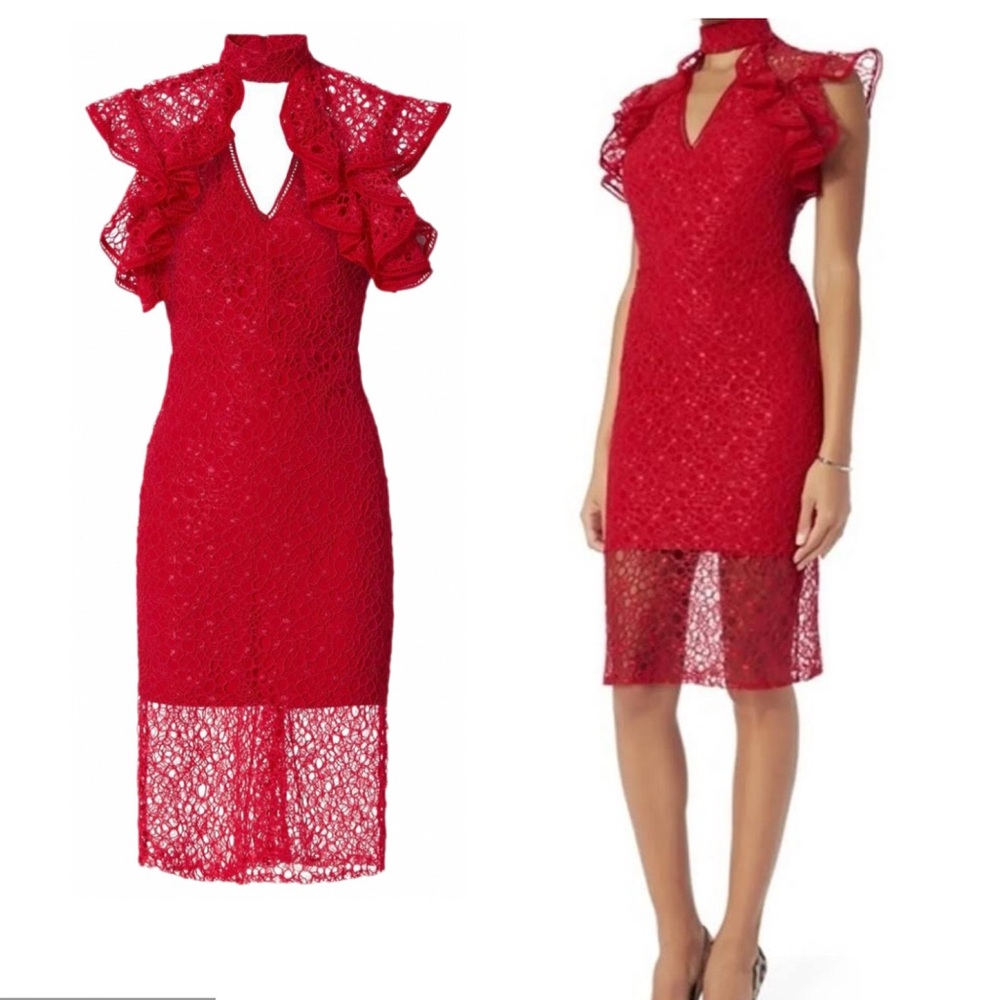 ALEXIS Red Lace Halley Dress